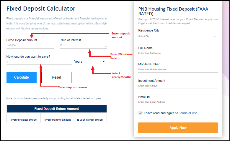 SBI FD Calculator SBI FD Interest Rates Calculator 2020