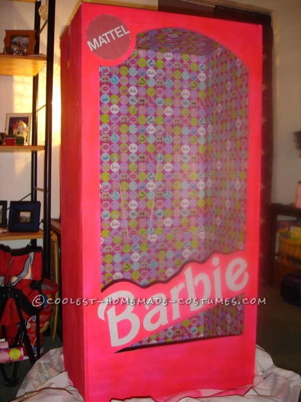 Coolest Homemade Barbie in a Box Halloween Costume