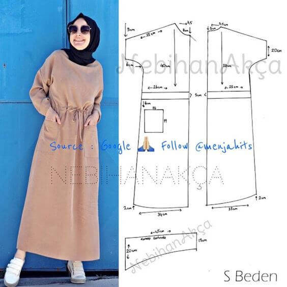 3 Pola Sederhana Baju Tunik