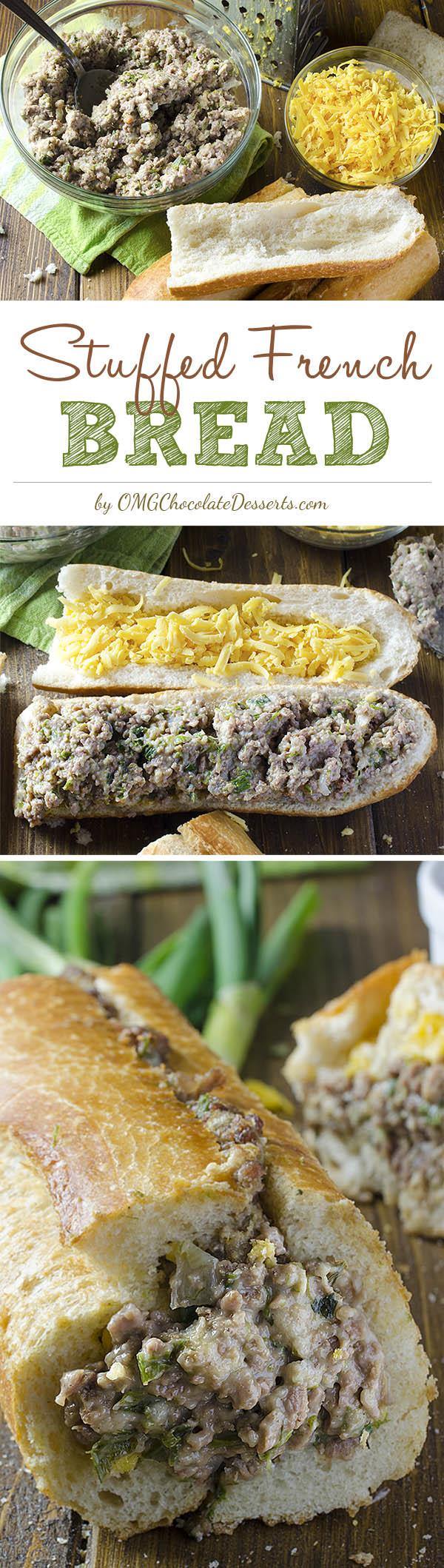 Stuffed French Bread Easy OvenBaked Cheesesteak Sandwich Recipe