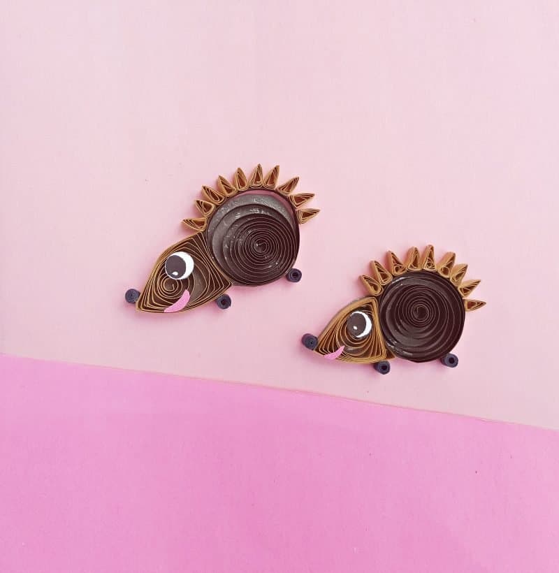 Easy Quilled Hedgehog Craft · The Inspiration Edit