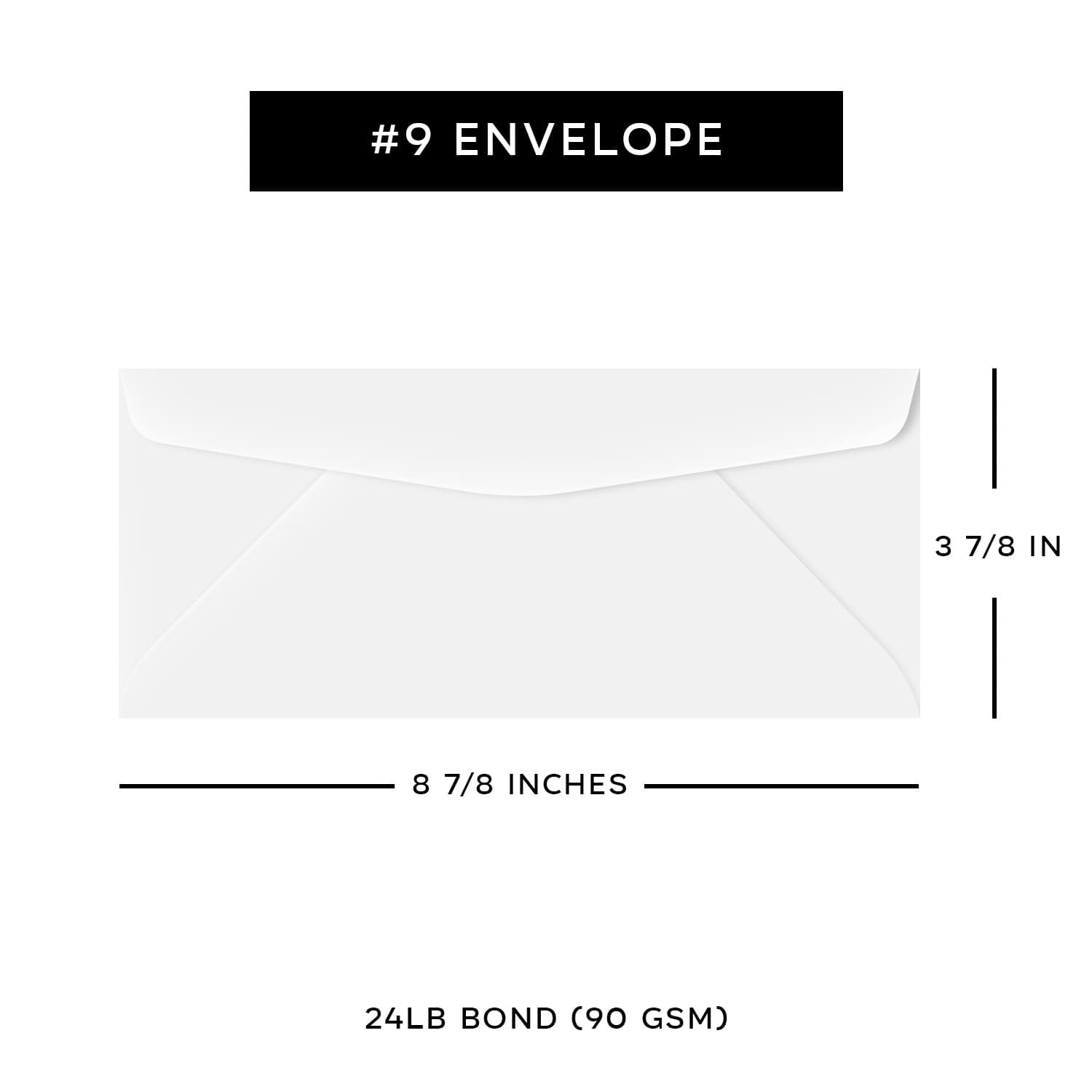 9 Regular Envelopes White Bulk and Wholesale Fine Cardstock
