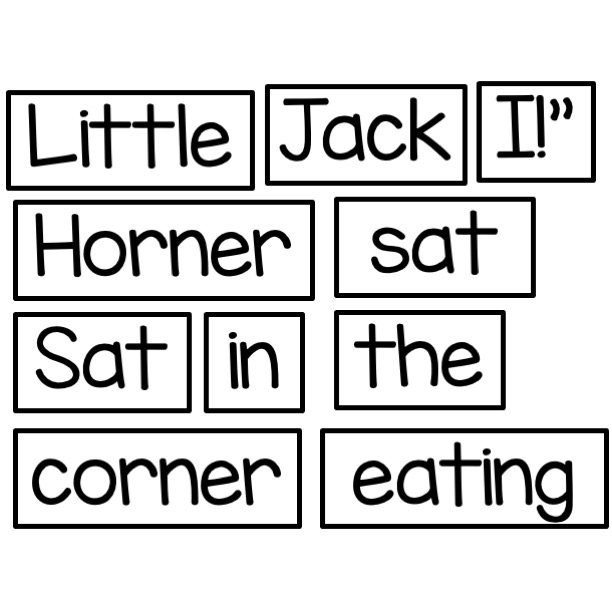 Pocket Chart Poem Little Jack Horner Nursery Rhyme Made By Teachers