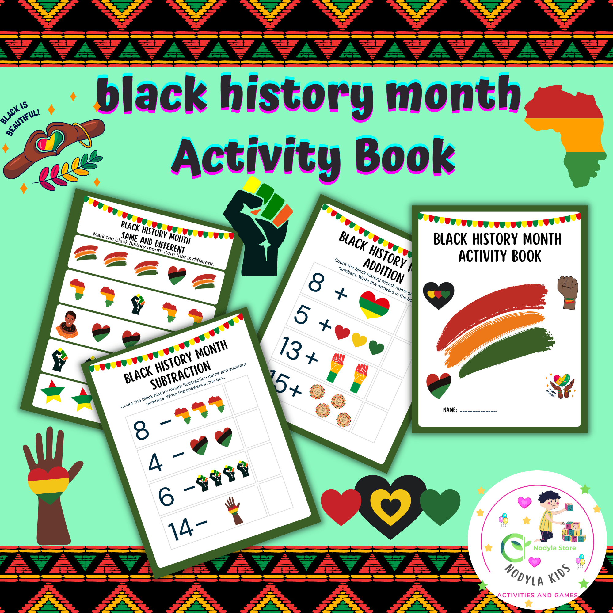 black history month Activity Book Same and different Made By Teachers