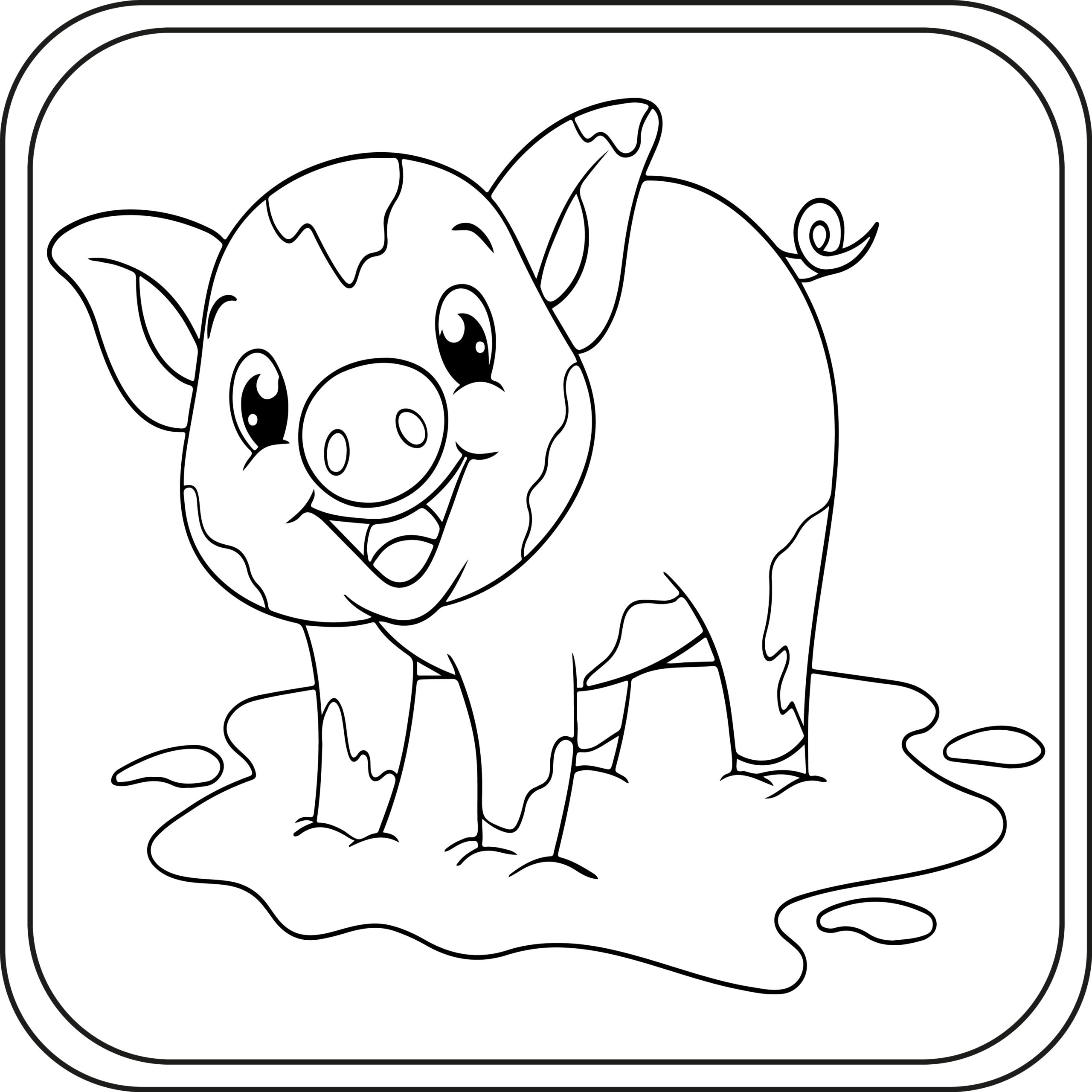 Pig Coloring Pages Preschool Kindergarten First Grade Made By