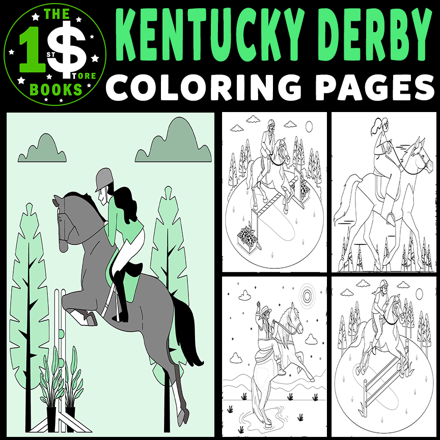 Kentucky Derby Coloring Pages 02 May Holiday Coloring Sheets Made