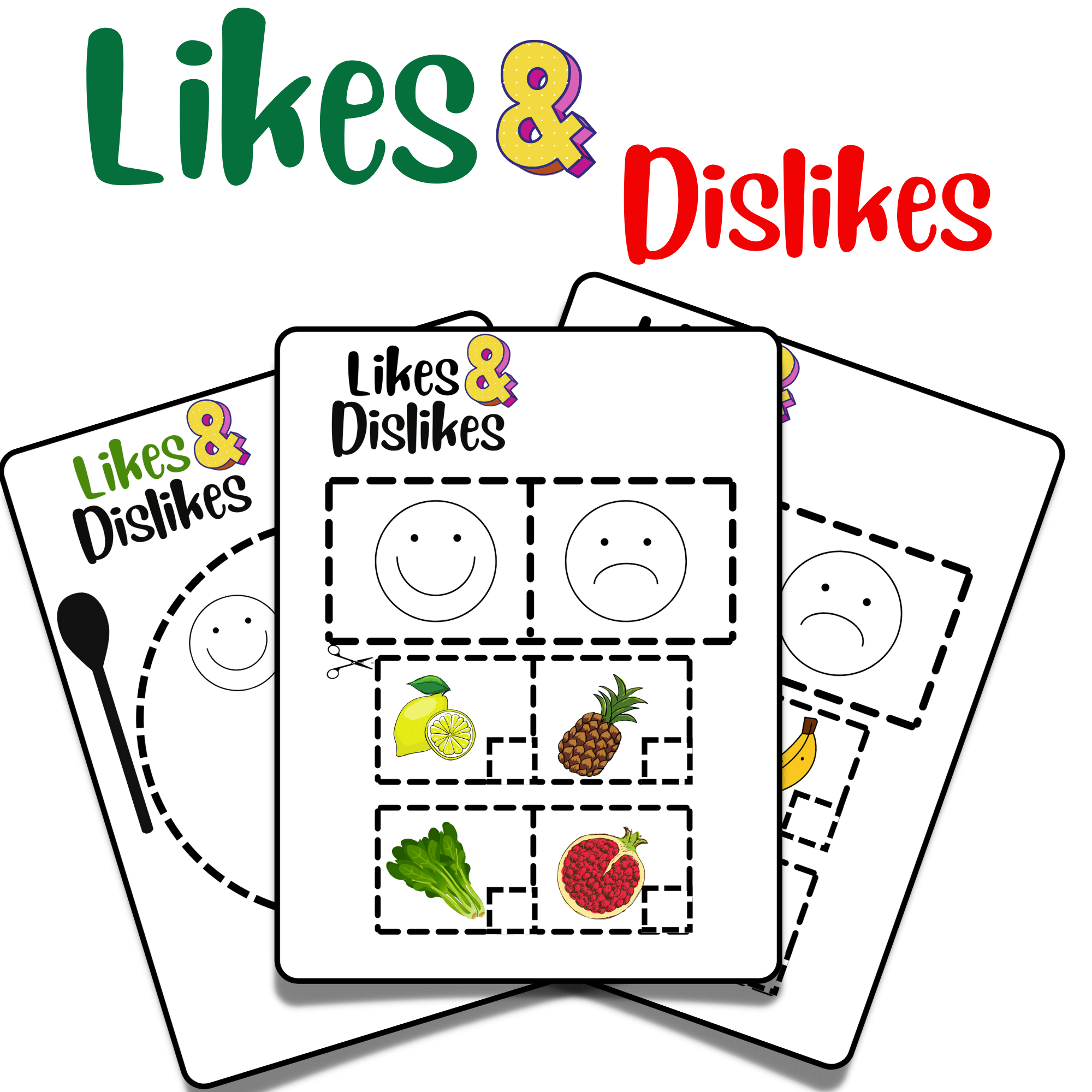 I like/I don't like FOODS, Summer activity and end of the years Made