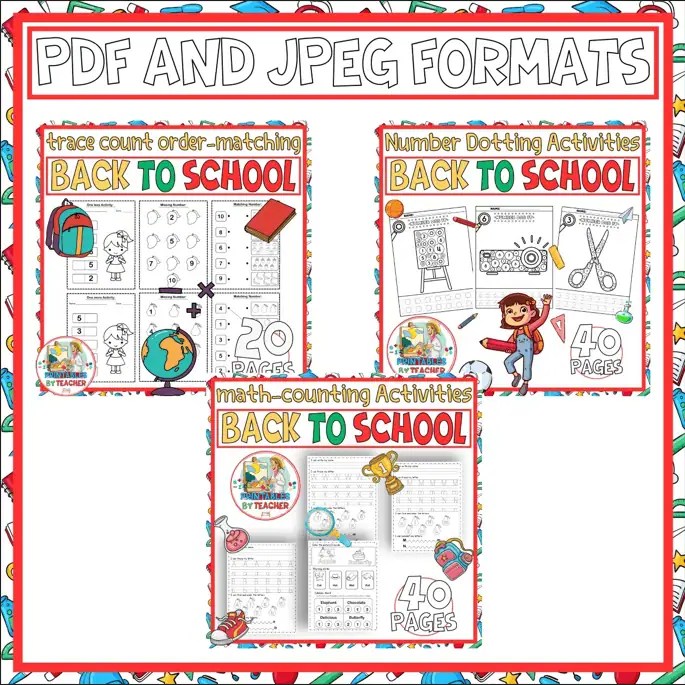 back to school activities math activities full math and numbers