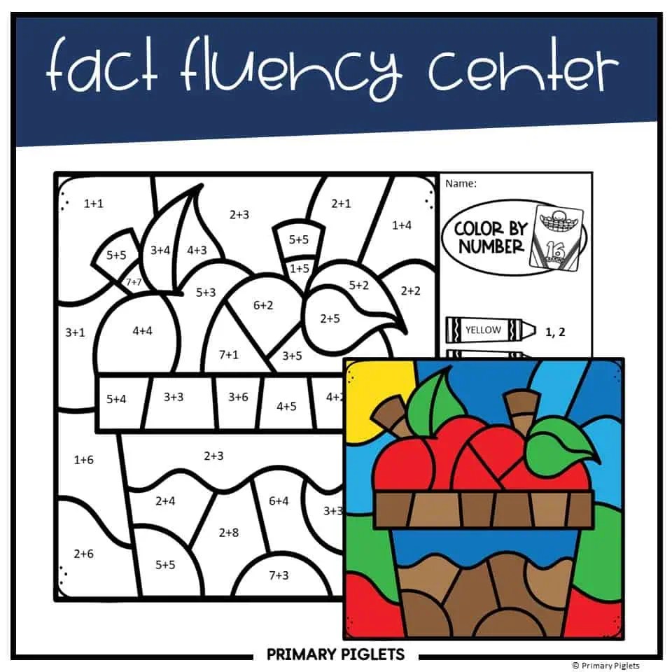 Fall Addition to 10 Color by Number | Made By Teachers