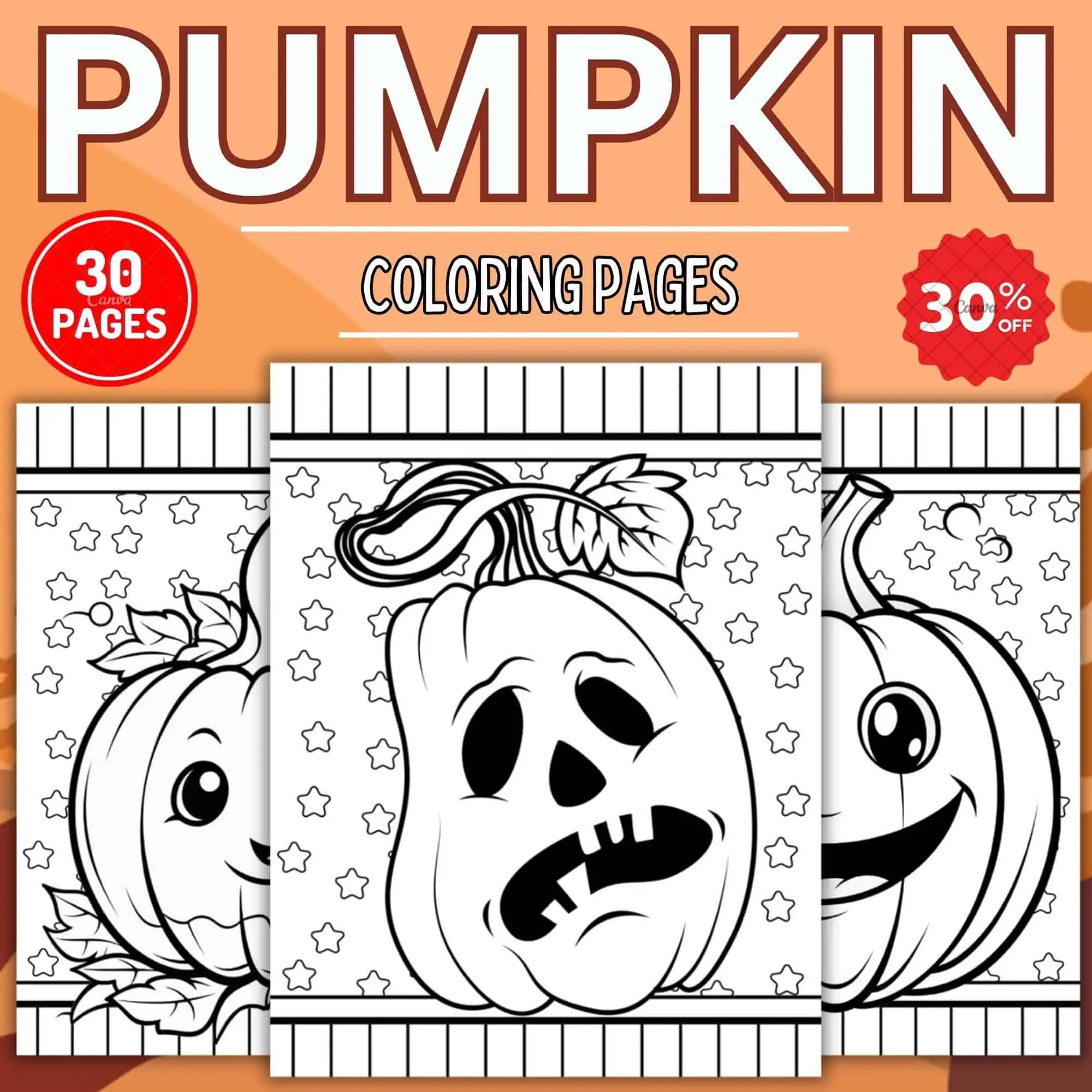 Printable Autumn Pumpkin Coloring Pages Sheets - Fun Fall Season