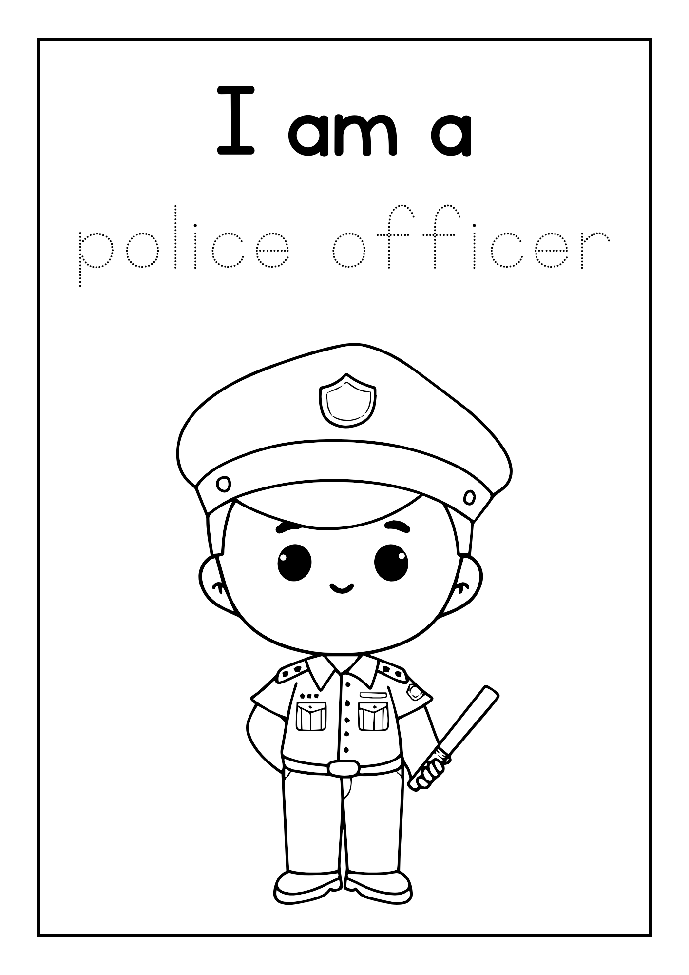 Printable Community Helpers Career Coloring Pages Community Worker