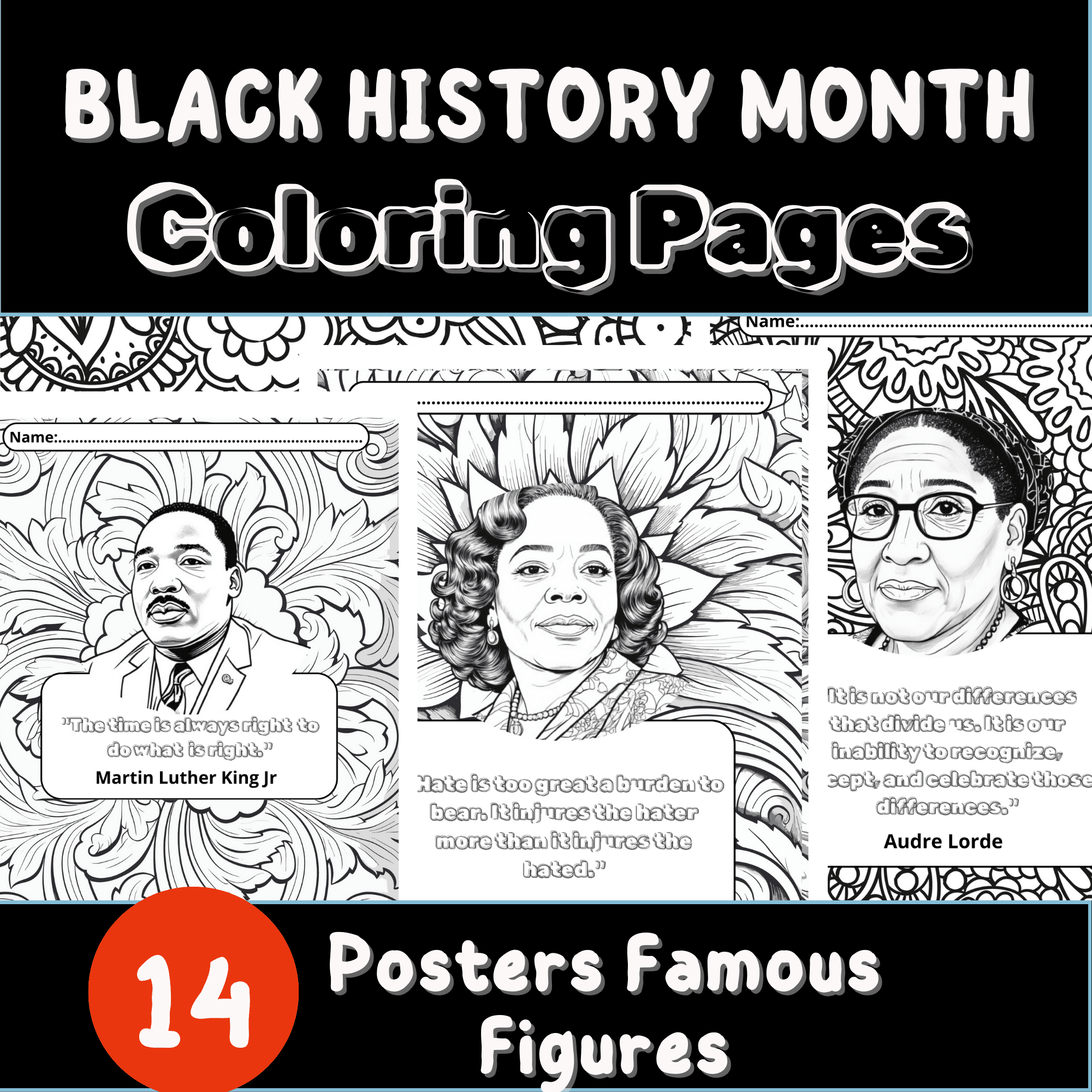 Black History Month Quotes Coloring Quotes PagesPages Worksheets