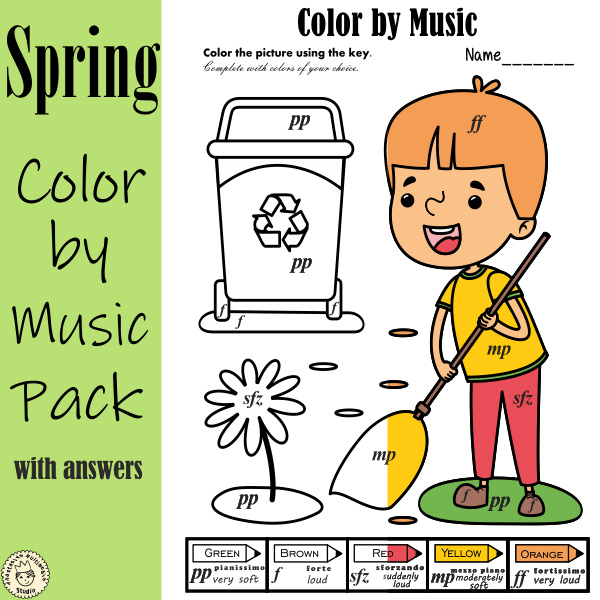 Spring Music Coloring Pages Pack Made By Teachers