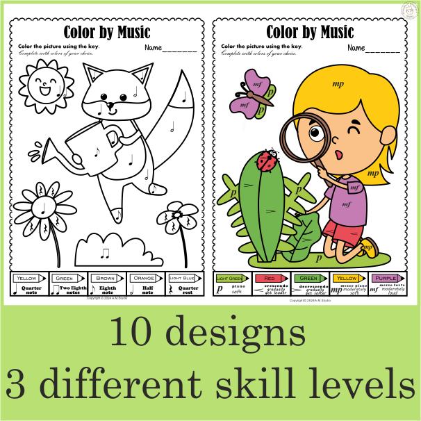 Spring Music Coloring Pages Pack Made By Teachers