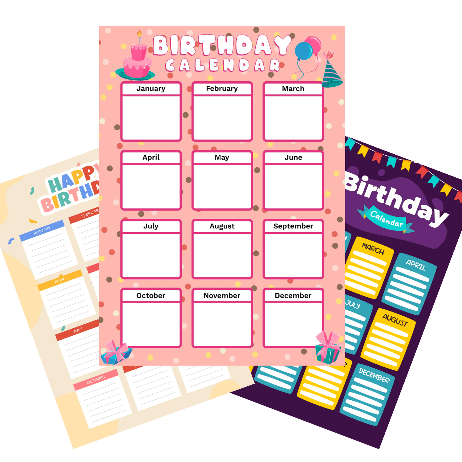 Printable Classroom Birthday Calendar; Classroom Birthday Calendar