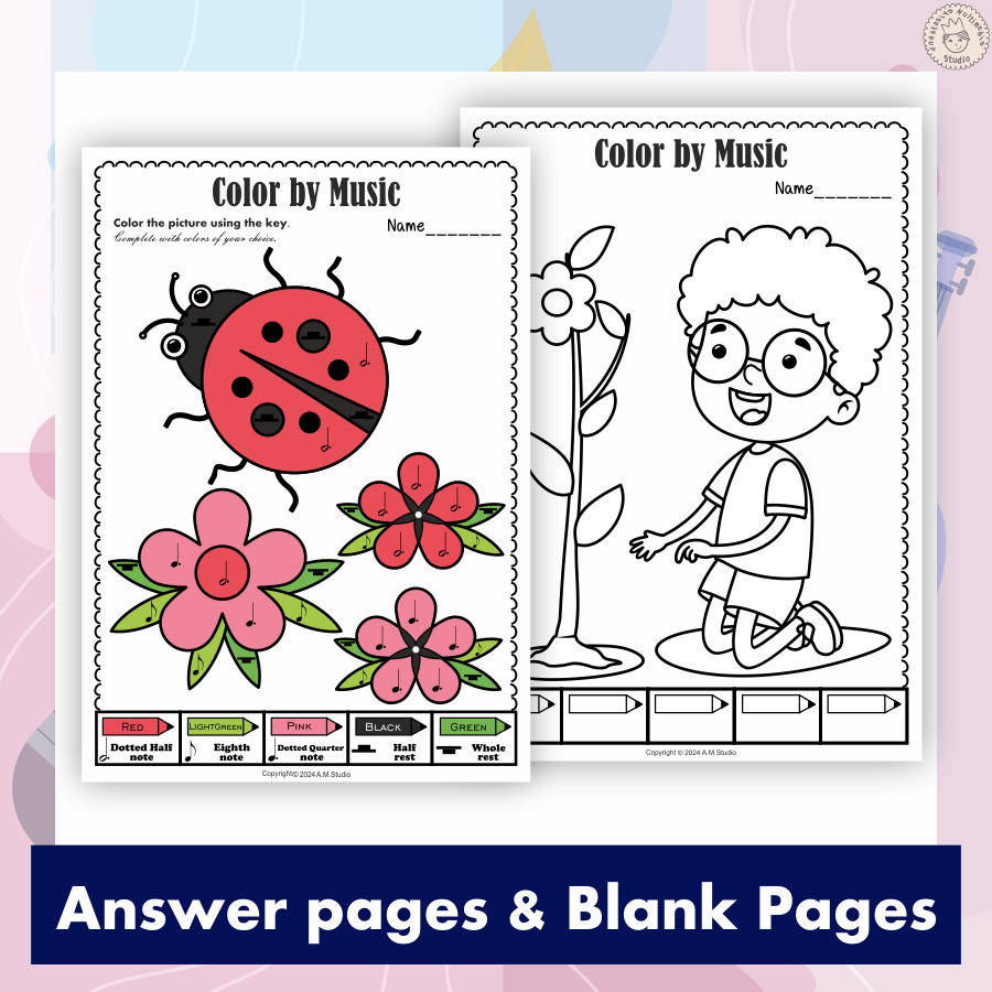 Spring Music Coloring Sheets Bundle Made By Teachers