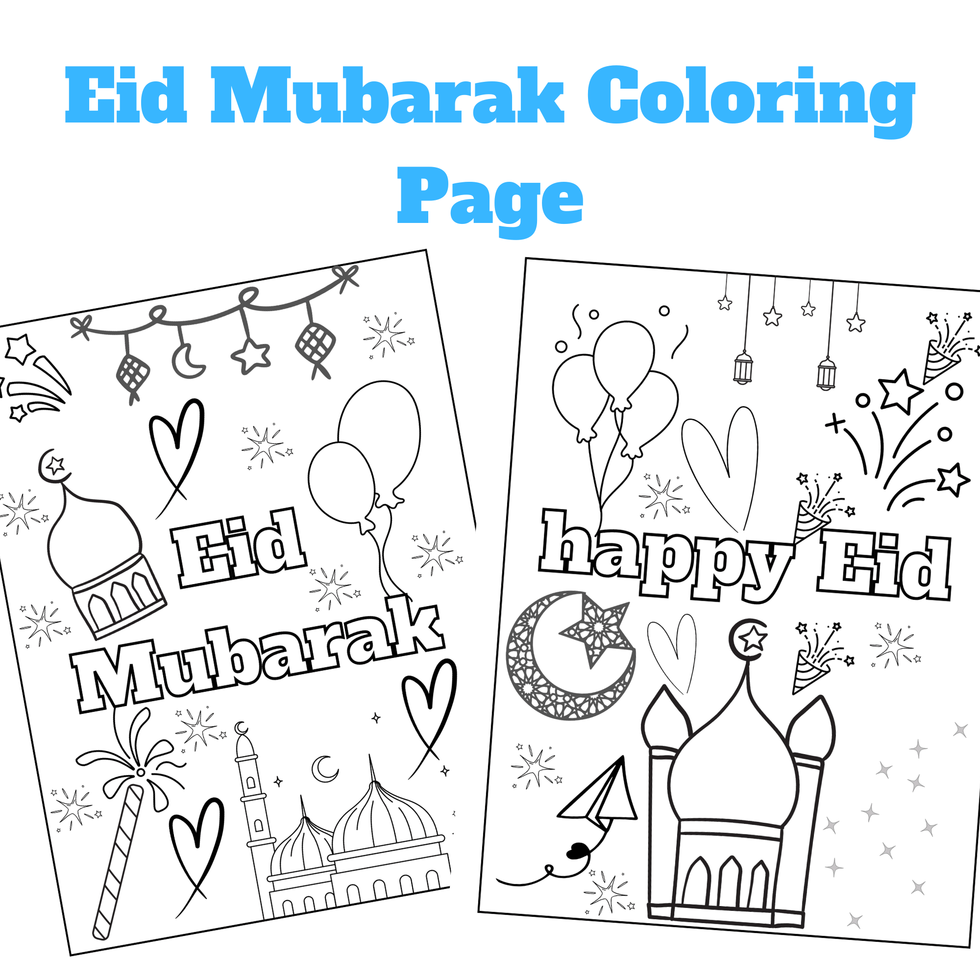Eid Mubarak Coloring Page,Printable Coloring Page Made By Teachers