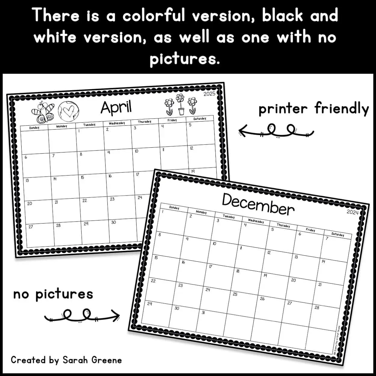 Editable Calendar 20242025 Made By Teachers