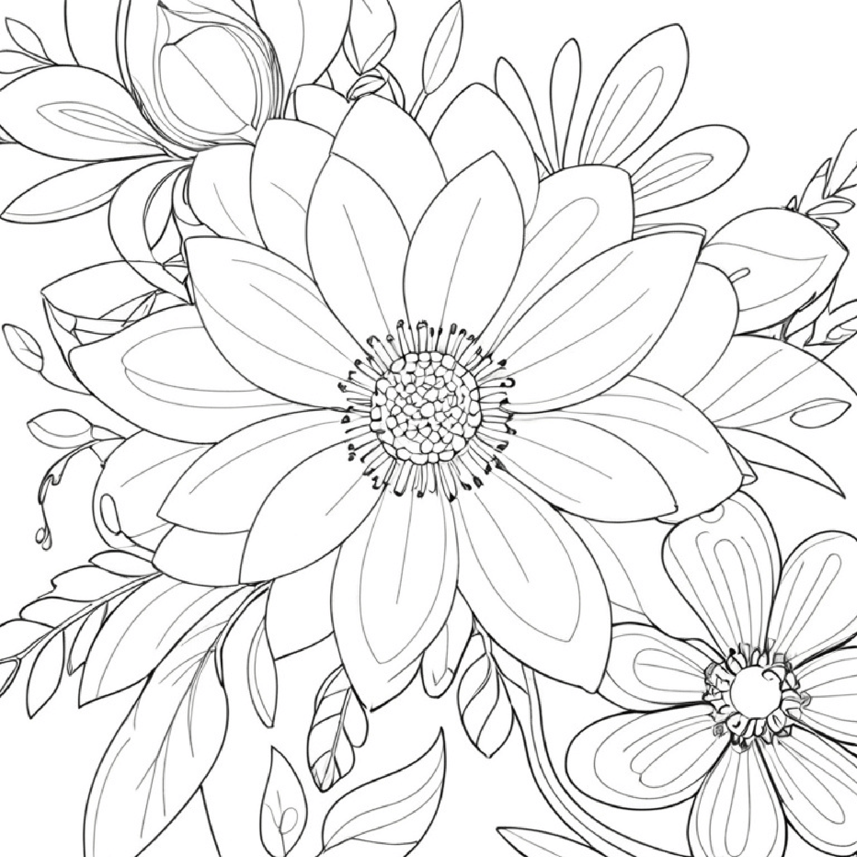 Advanced Coloring Pages Flowers