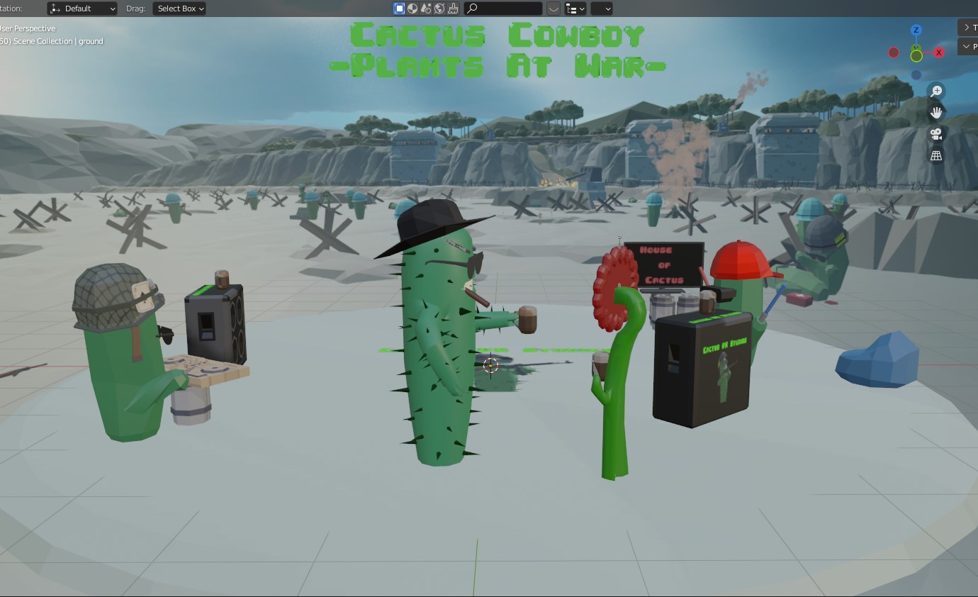 Custom Home Cactus Cowboy Plants at War on SideQuest Oculus Quest