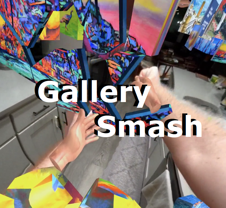 Gallery Smash Mixed Reality Hand Tracking on SideQuest Oculus Quest