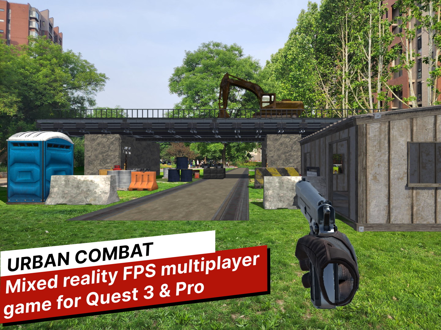 Urban Combat Multiplayer FPS in Mixed Reality on SideQuest Oculus