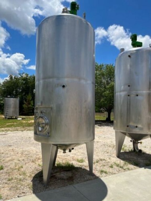 Used 1500 Gallon Stainless Steel Jacketed Mix Tank