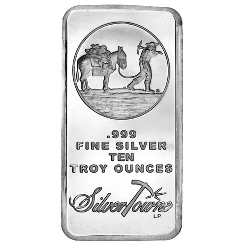 Buy 10 oz SilverTowne Prospector Silver Bars