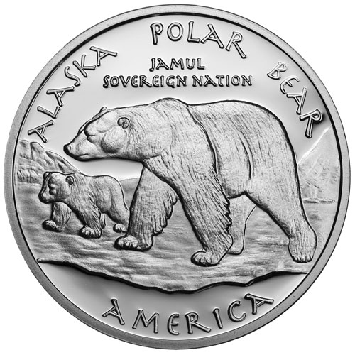 2015 1 oz Proof Silver Alaska Eskimo Polar Bear Coins