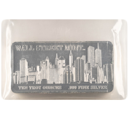 10 oz Silver Wall Street Mint Bars (Type 1)
