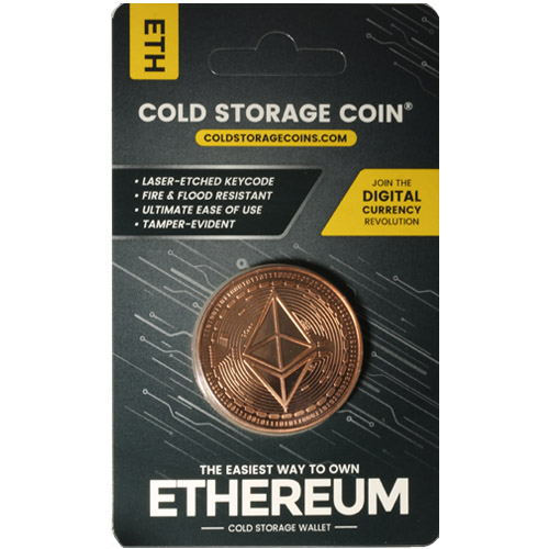 1 oz Copper Ethereum Cold Storage Wallet Rounds
