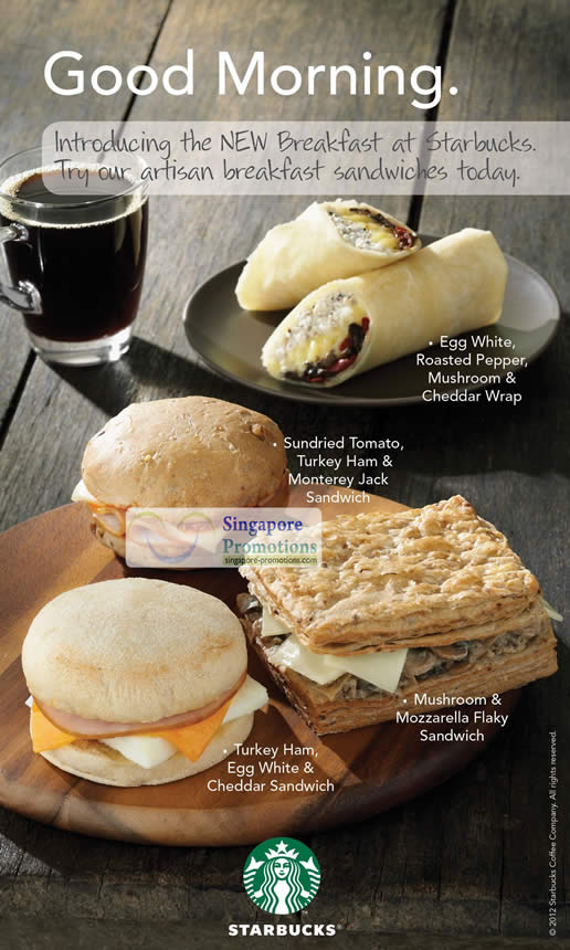 Starbucks Singapore NEW Artisan Breakfast Sandwiches 4 Jun 2012