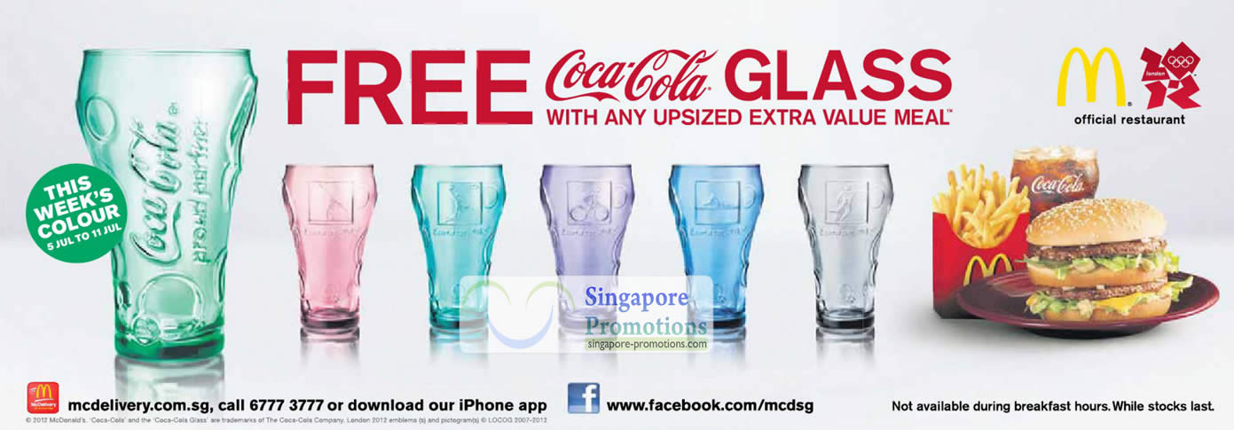 McDonald’s Singapore FREE CocaCola Glass 5 Jul 15 Aug 2012