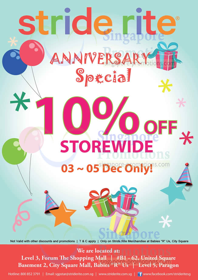 Stride Rite 10 Off Storewide Promo Islandwide 3 5 Dec 2012