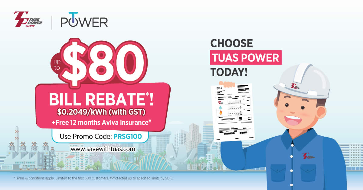 Save More Than 20 off Your Electricity Bill with Tuas Power Now