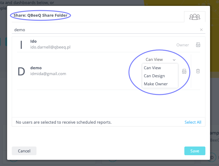 Dashboard Folder Management » Sisense