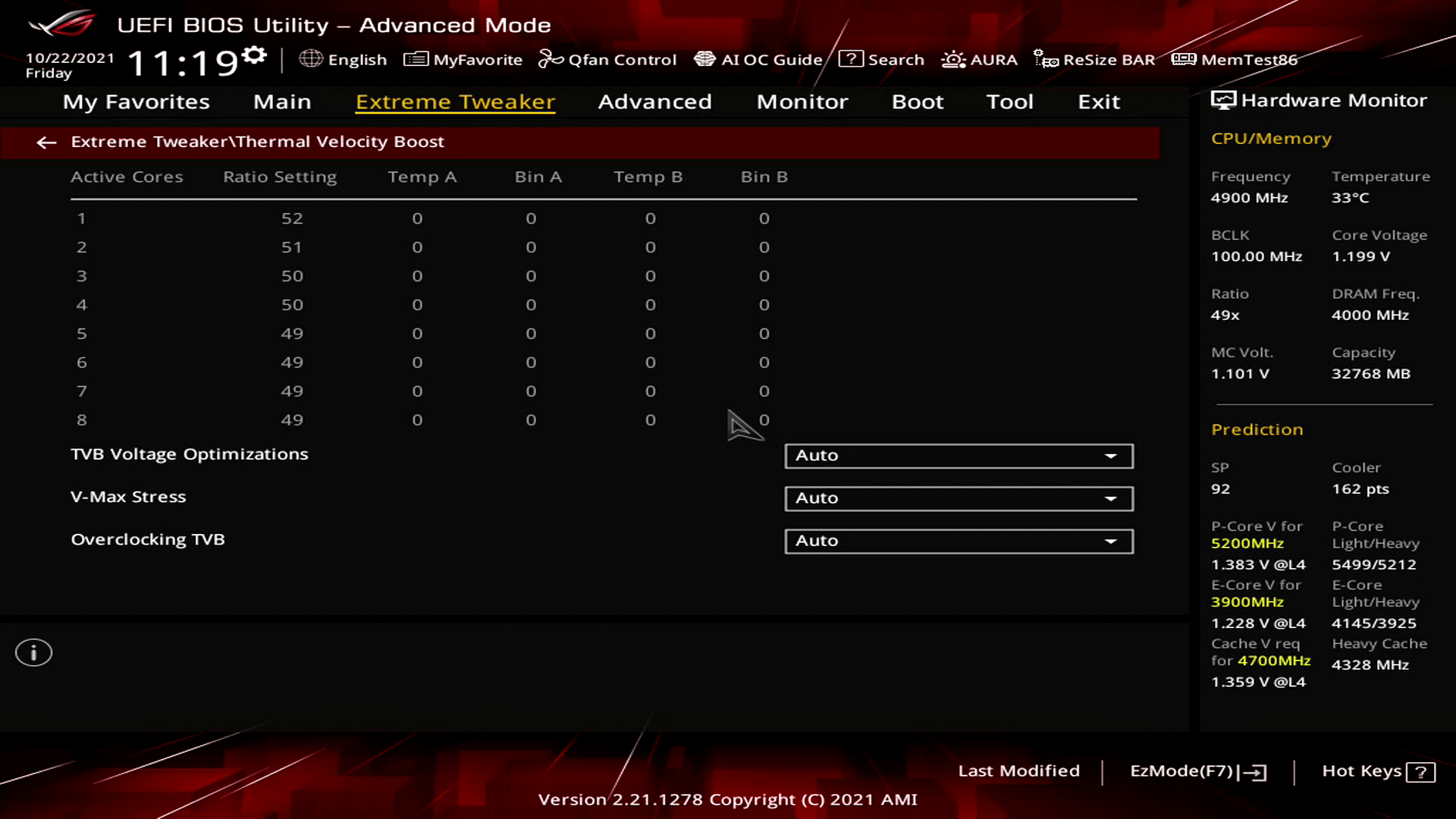 Intel Thermal Velocity Boost SkatterBencher