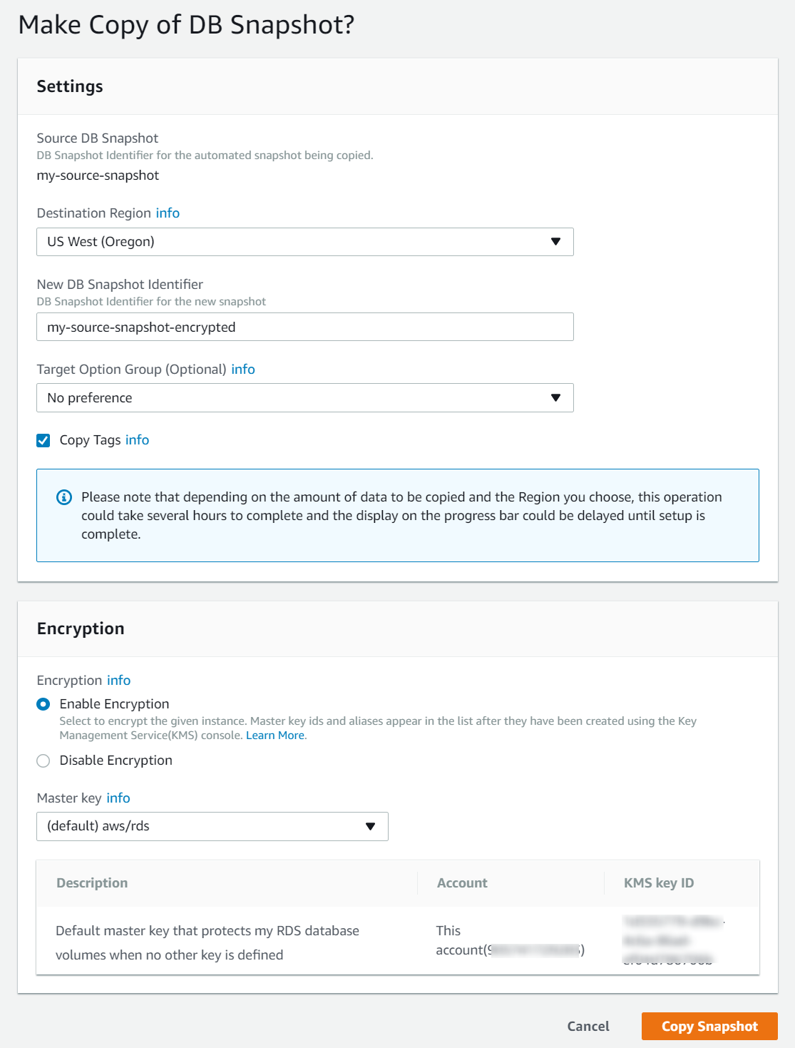 Encrypting an Unencrypted RDS Snapshot Skeddly