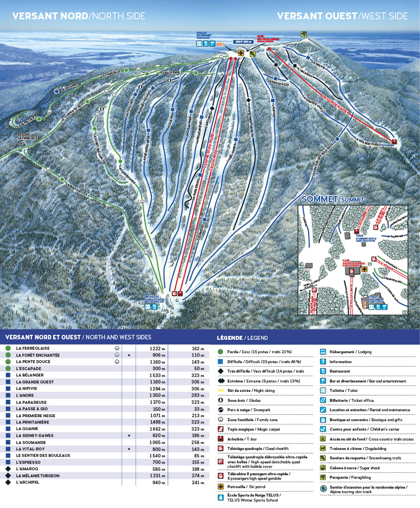 Mont Sainte Anne Trail Maps Ski Map