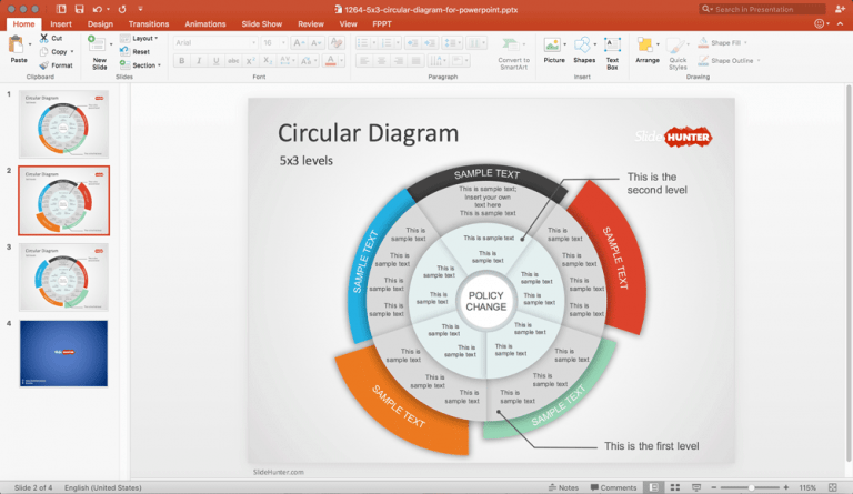 Free Free MultiLevel Circular Diagram PowerPoint Template Free PowerPoint Templates