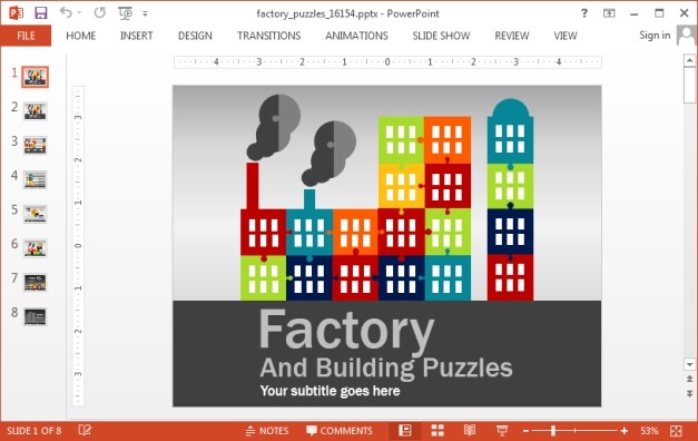 Animated Factory PowerPoint Template