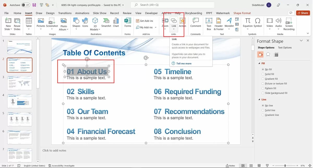 Guide to Create a Table of Contents in PowerPoint SlideModel