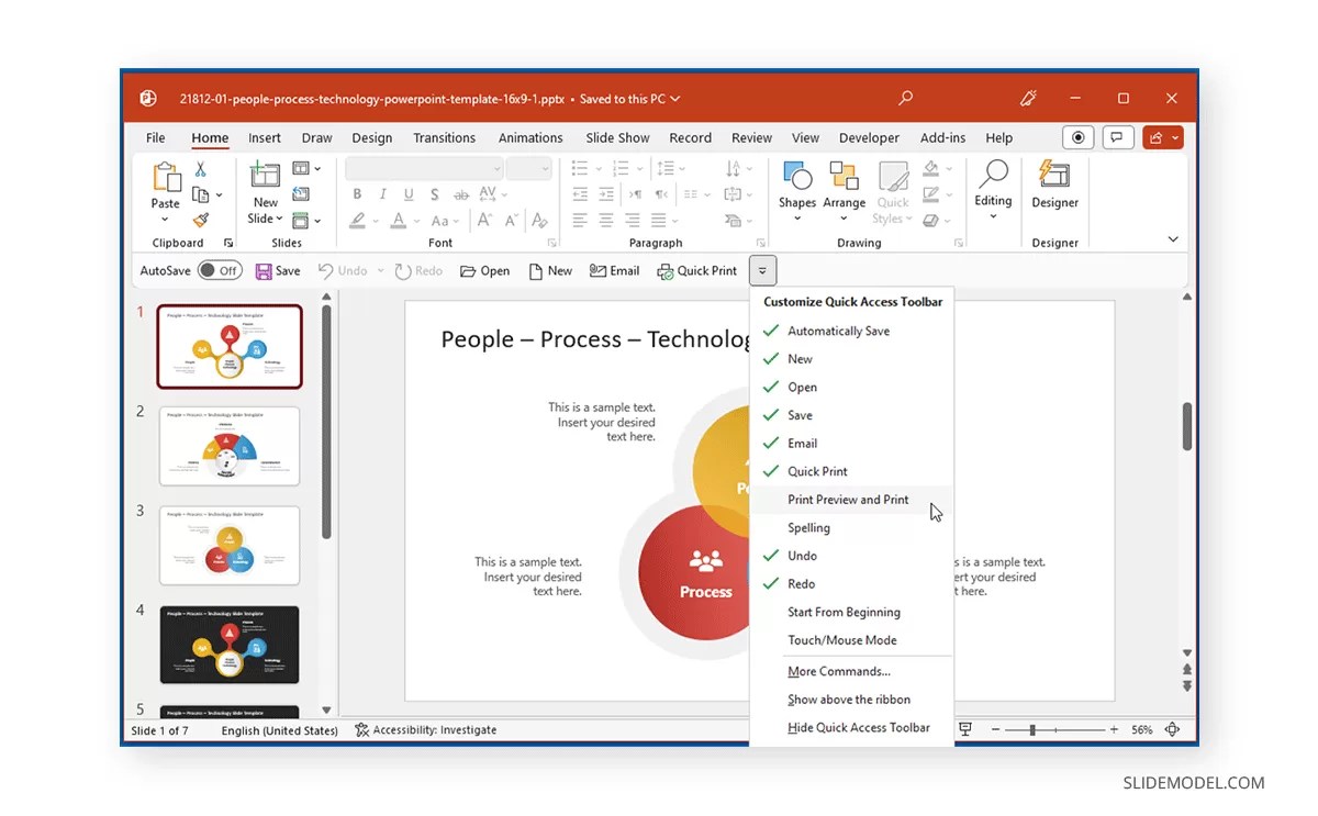 How to Find Quick Access Toolbar in PowerPoint