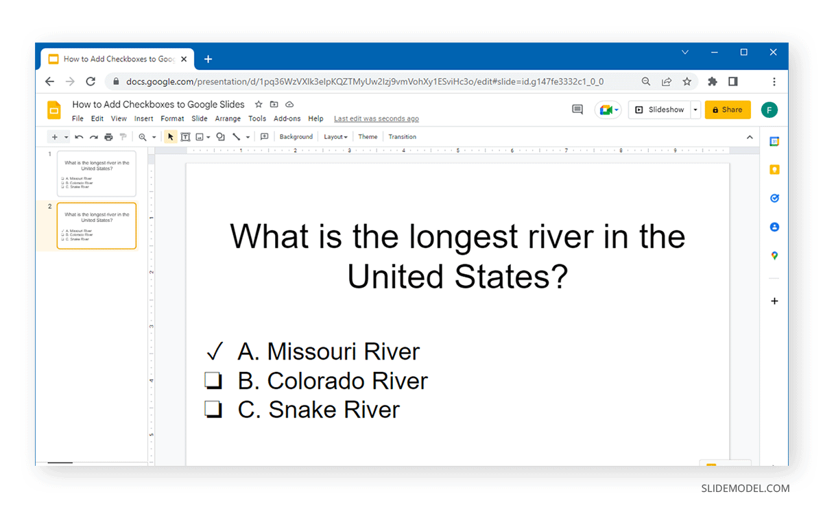 Flashcard Template Google Slides