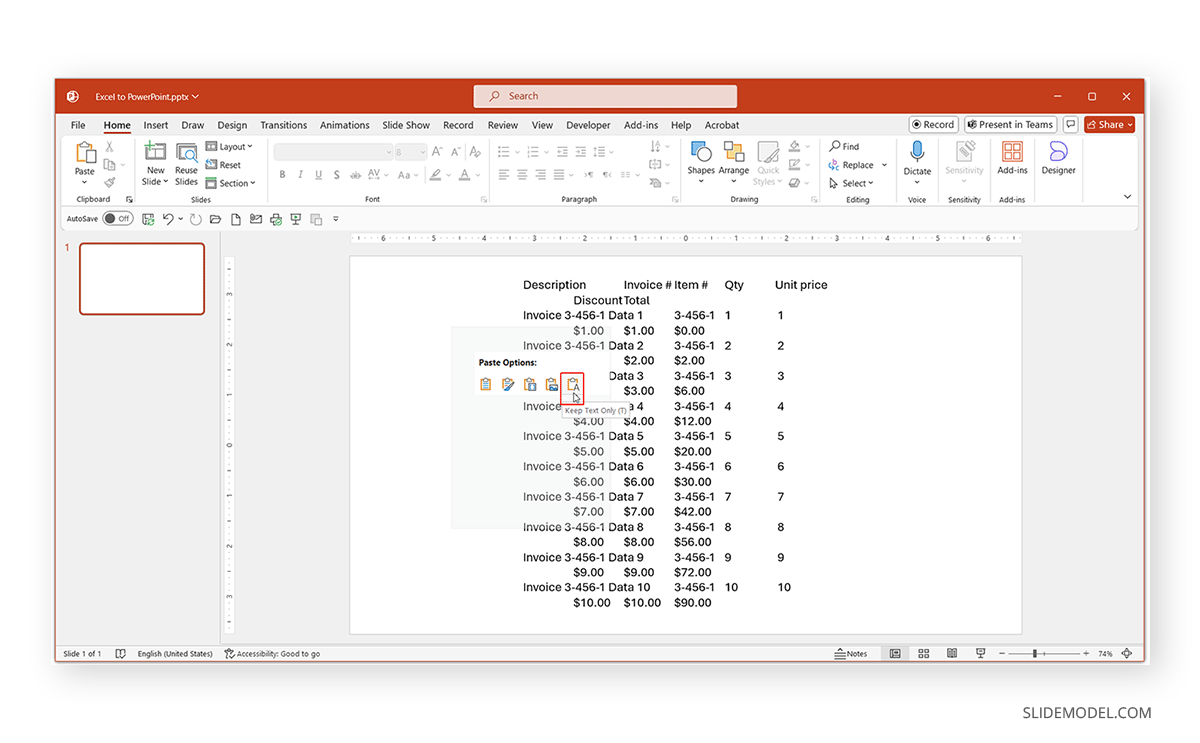 How to Insert an Excel Sheet into PowerPoint