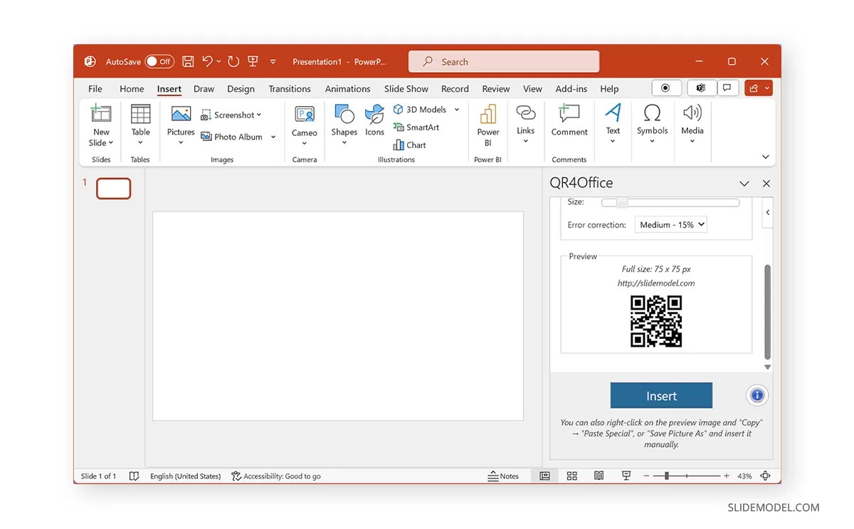 How to Insert a QR Code in PowerPoint Presentations