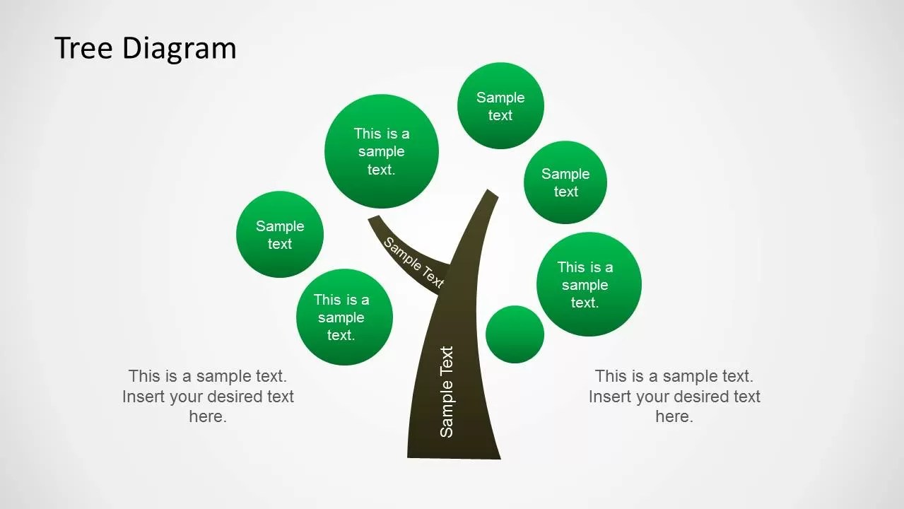 Tree Diagram Illustration for PowerPoint SlideModel