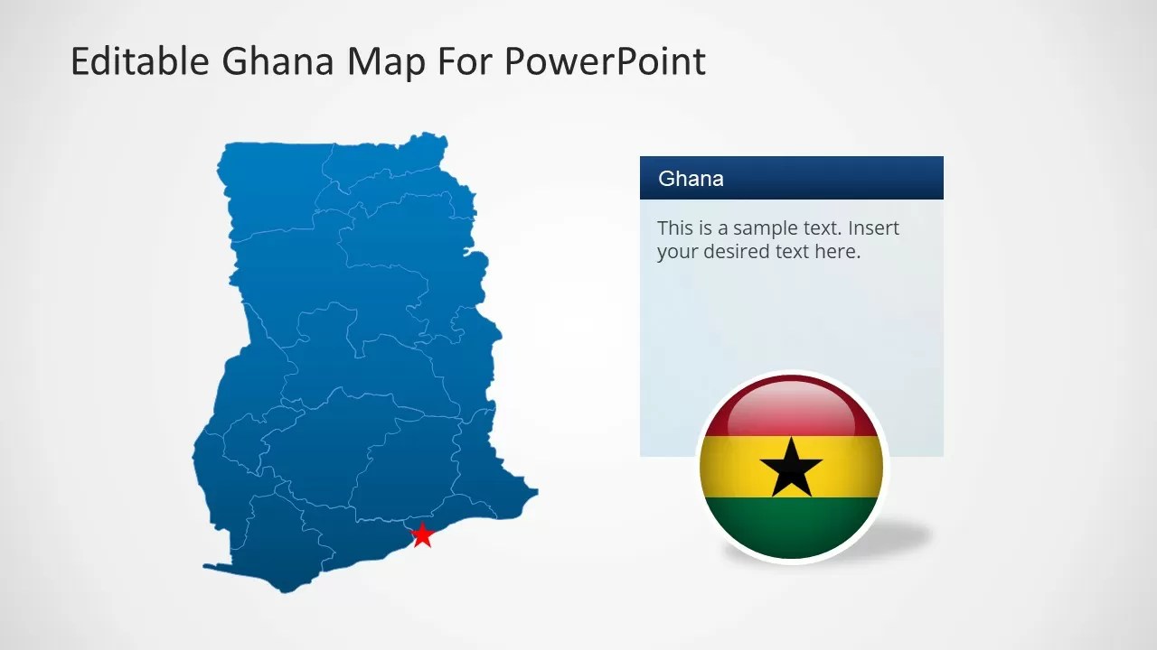 Ghana Map Editable PowerPoint Template SlideModel