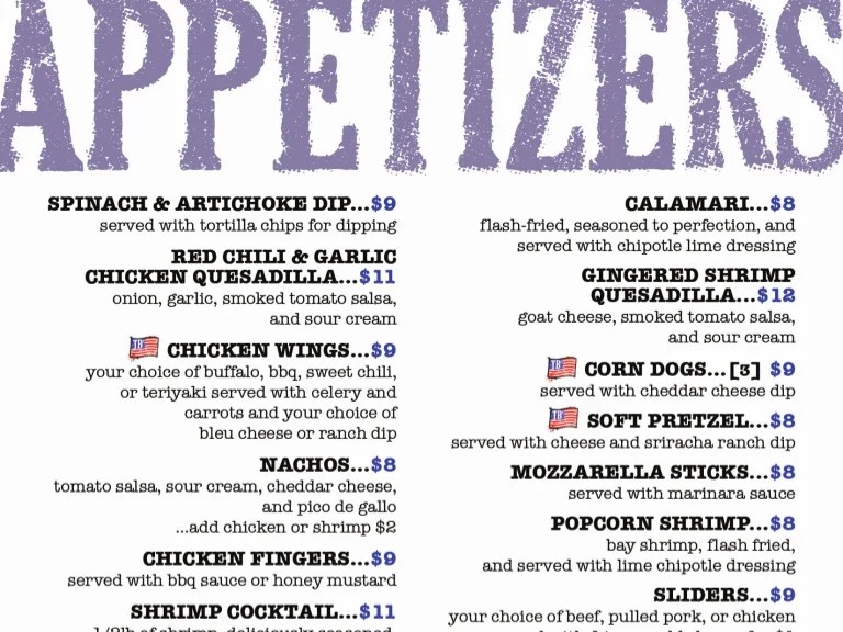 Turtle Bay Tavern Food And Drink Menu NYC