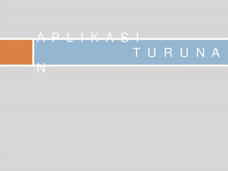 Aplikasi Turunan di Bidang Ekonomi